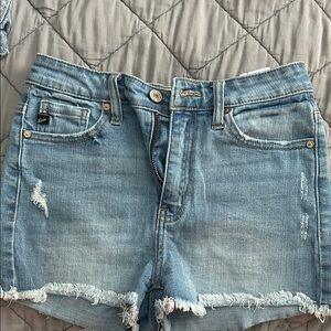 KanCan Light Blue Distressed Jean Shorts